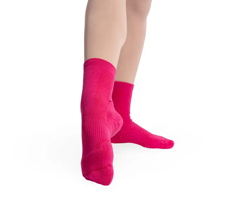 Bloch Blochsox, kratší dětské taneční ponožky - Růžová - hot pink