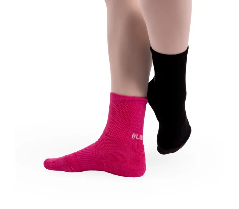 Bloch Blochsox, kratší taneční ponožky - Růžová - hot pink