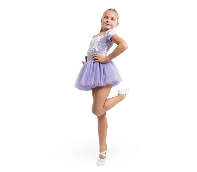 Bloch Ballet, bavlněný dres s krátkým rukávem - Šeříková lilac Bloch