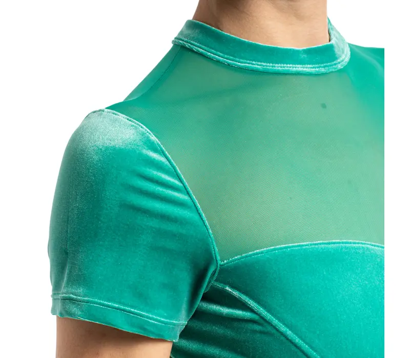 Bloch Gia cap sleeve leotard, dres pro dámy - Emerald Bloch