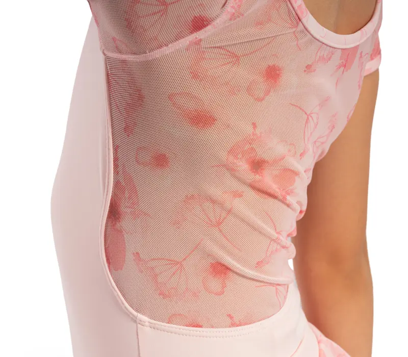 Bloch Remi Floral, dívčí dres - Růžová candy Bloch