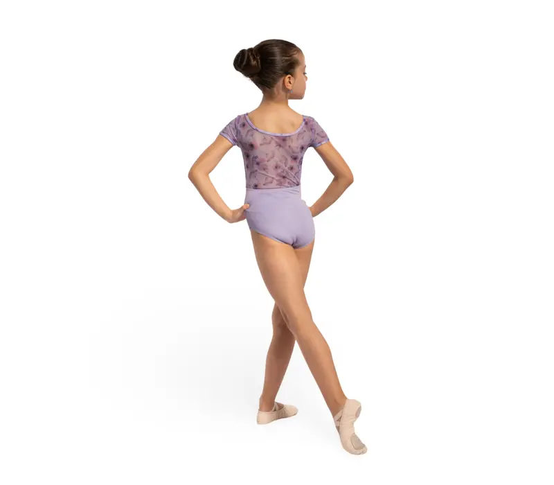 Bloch Remi Floral, dívčí dres - Šeříková lilac Bloch