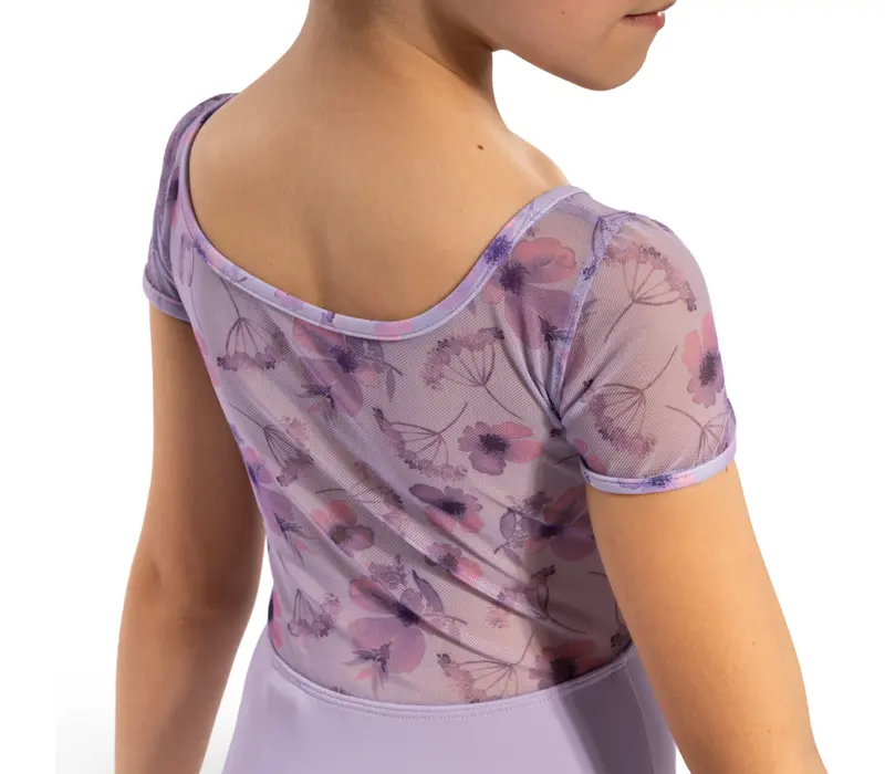 Bloch Remi Floral, dívčí dres - Šeříková lilac Bloch