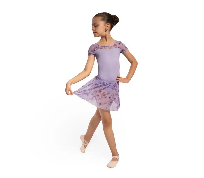 Bloch Remi Floral, dívčí dres - Šeříková lilac Bloch