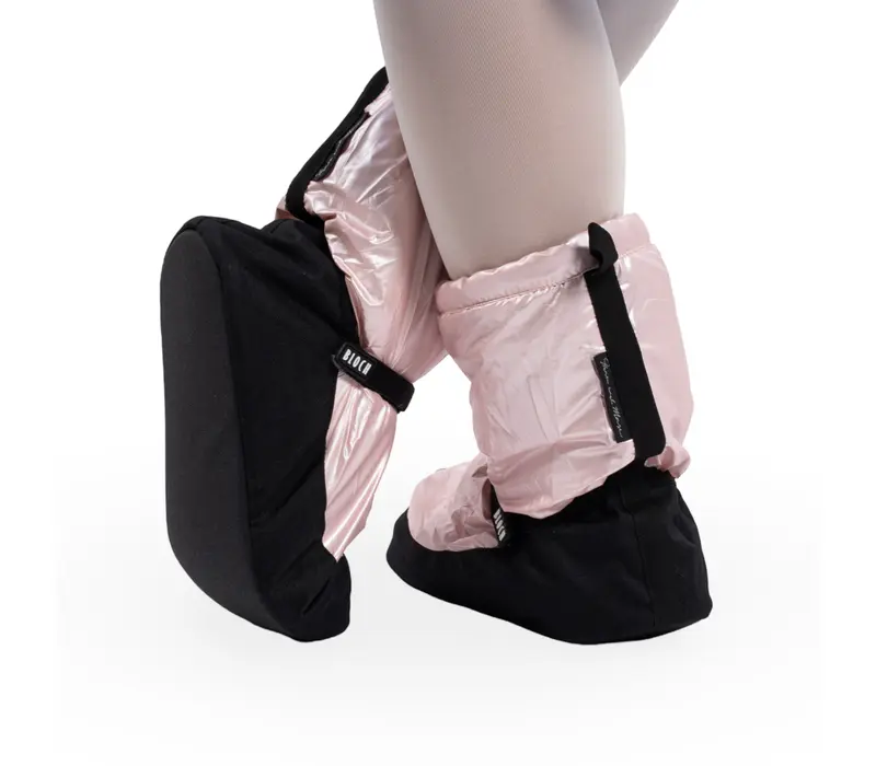 Bloch metalic bootie, dámská obuv na zahřátí - Růžová Pink metallic Bloch