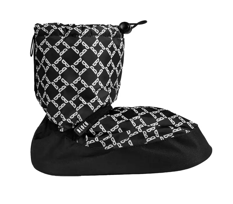 Bloch crazy printed booties, obuv na zahřátí - Černá diamond Bloch