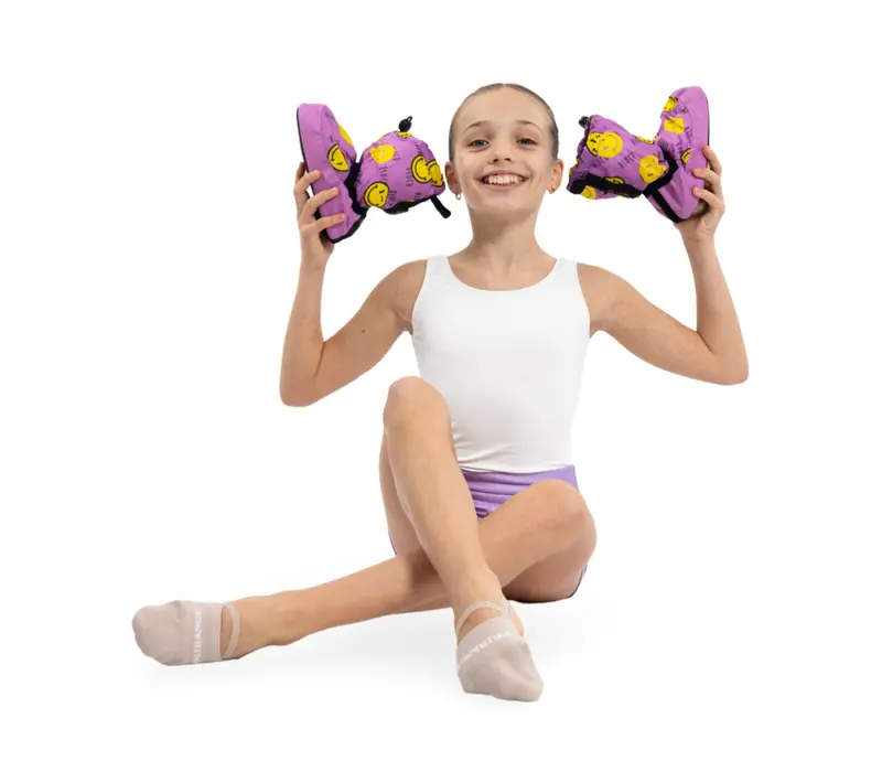 Bloch crazy booties, dětská obuv na zahřátí - Smiley Print Bloch