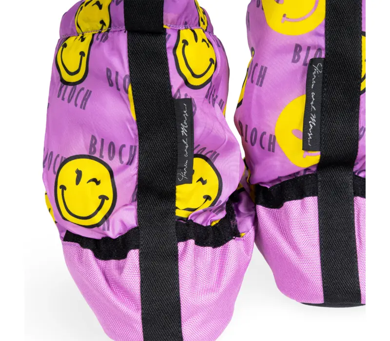 Bloch crazy booties, dětská obuv na zahřátí - Smiley Print Bloch