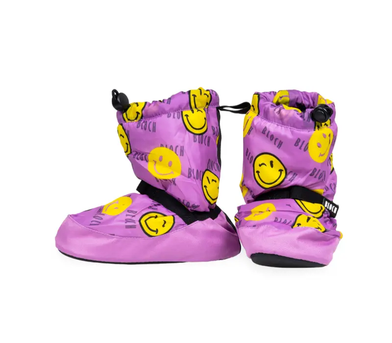 Bloch crazy booties, dětská obuv na zahřátí - Smiley Print Bloch