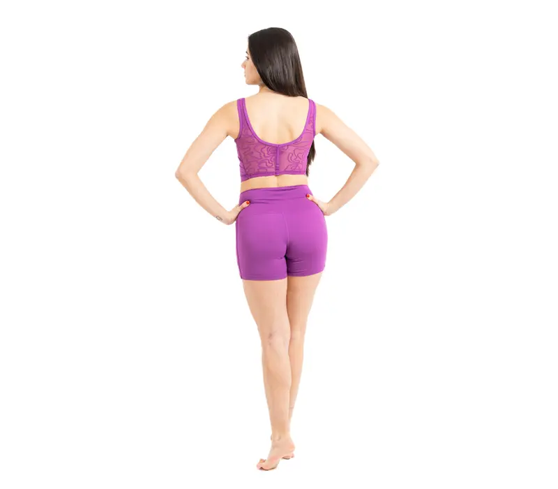 Capezio Bella Notte Vita Side Panel Short, dámské šortky - Hyacintová fialová