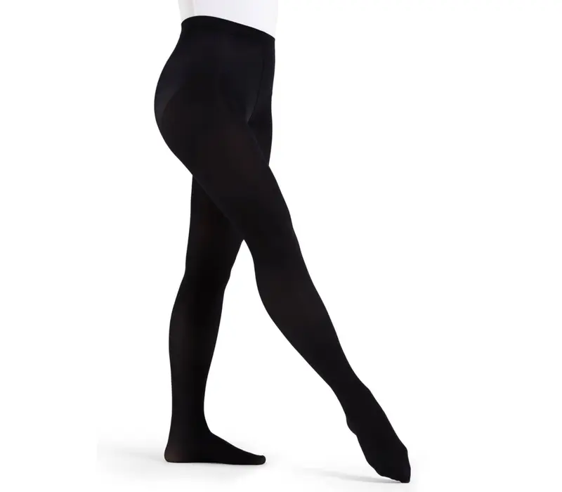 Capezio Ultra Soft tight self knit, dámské punčocháče s celým chodidlem - Černá