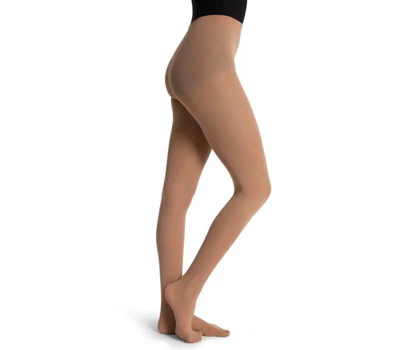 Capezio Ultra Soft tight self knit, dámské punčocháče s celým chodidlem - Tělová Capezio