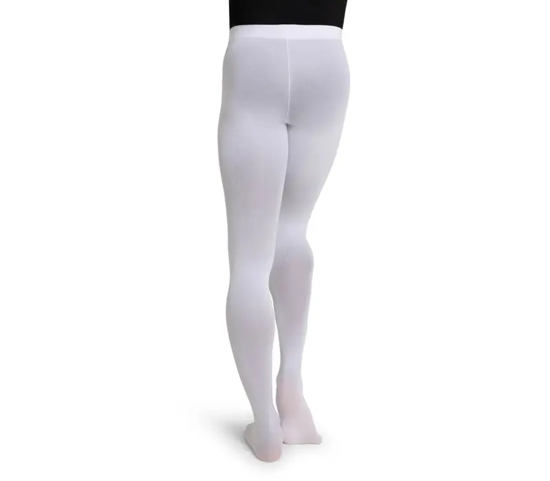 Capezio Ultra Soft tight self knit, dámské punčocháče s celým chodidlem - Bílá