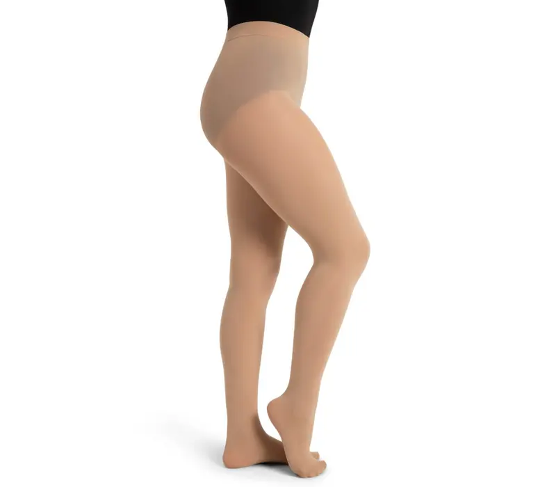 Capezio Ultra Soft tight self knit, dámské punčocháče s celým chodidlem - Tělová světle Capezio