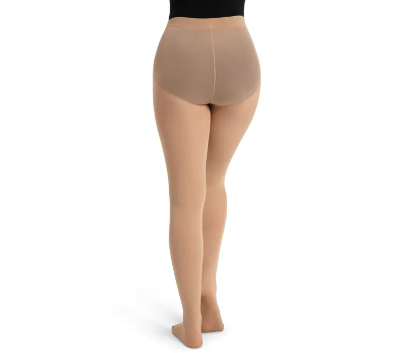 Capezio Ultra Soft tight self knit, dámské punčocháče s celým chodidlem - Tělová světle Capezio