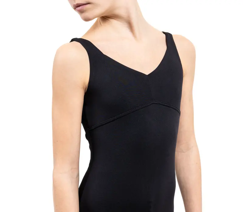 Capezio C'est La Vie Étoile Leotard, dívčí dres na širší ramínka - Černá