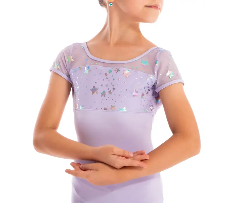 Capezio, dětský dres s krátkým rukávem - Fialová - lavender