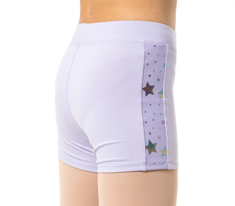 Capezio Foldover Boyshort, dětské krátké kalhoty - Fialová - lavender